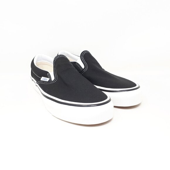 Vans Classic Slip On 98 DX OG Black White Skate Shoe Sneaker Mens 5.5 / Womens 7 - Picture 4 of 12